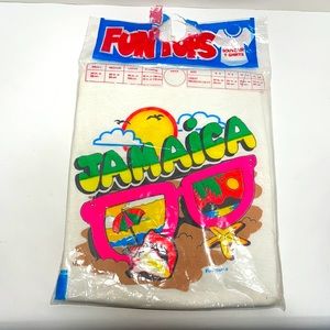 Vintage New Old Stock  Jamaica  Beach shirt! Childrens 6-8
